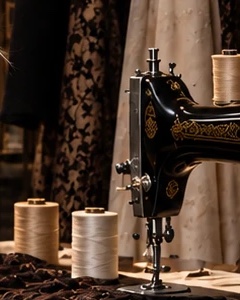 Sewing machine and thread